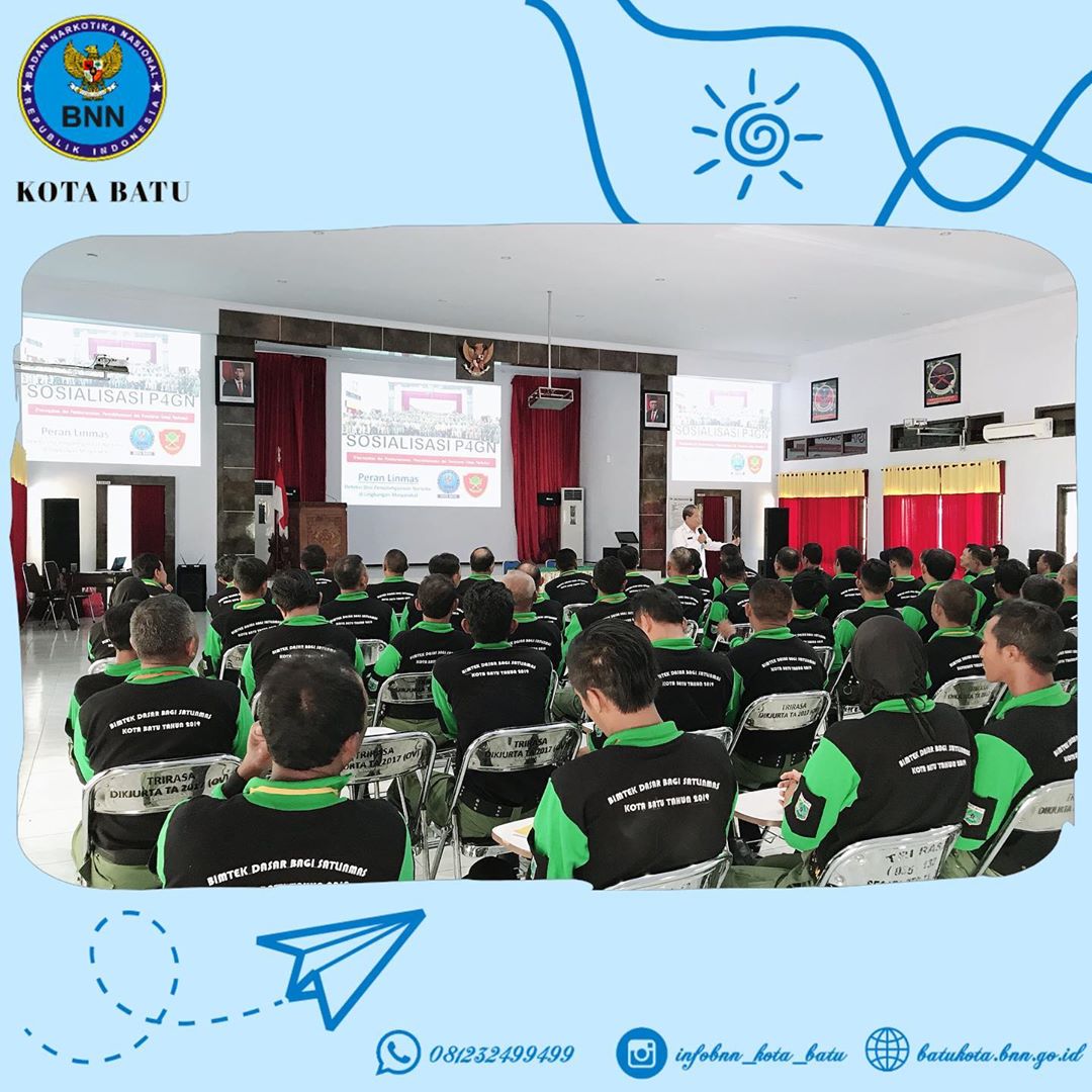 Bimtek Satuan Perlindungan Masyarakat Kota Batu dihadiri oleh Kasi P2M BNN Kota Batu