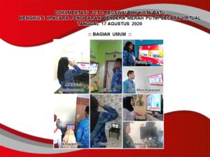 Pegawai BNN Kota Batu melaksanakan Upacara Kemerdekaan ke-75 RI Secara Virtual