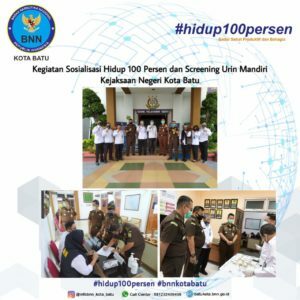 Sosialisasi Hidup 100 Persen dan Screening Urin Mandiri Kejaksaan Negeri Kota Batu